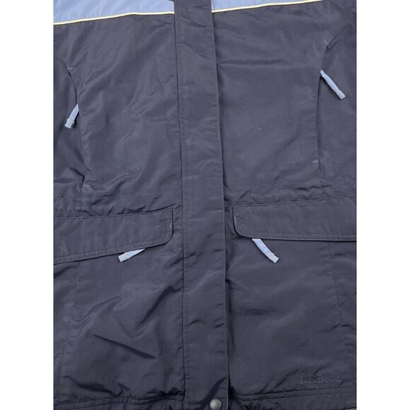 L.L. Bean Full Zip Hooded Ski Jacket Women’s S Inside Pockets Blue Nylon CYF3 - Picture 9 of 12